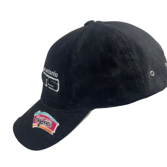San Antonio Spurs NBA Reebok Hat One Size Adjustable Velcro Strap Black & Gray - Picture 7 of 10